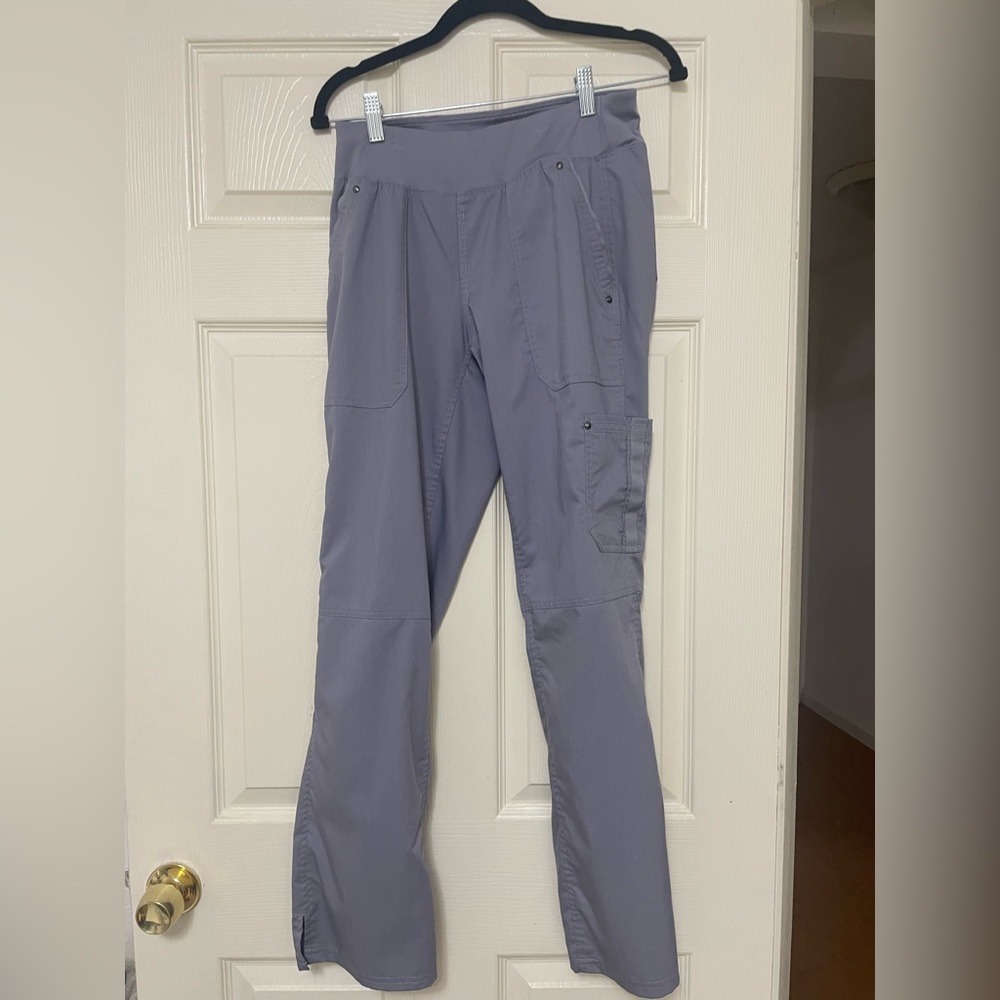 Purple Label Yoga by Healing Hands Yoga Scrub Pants with side pocket.